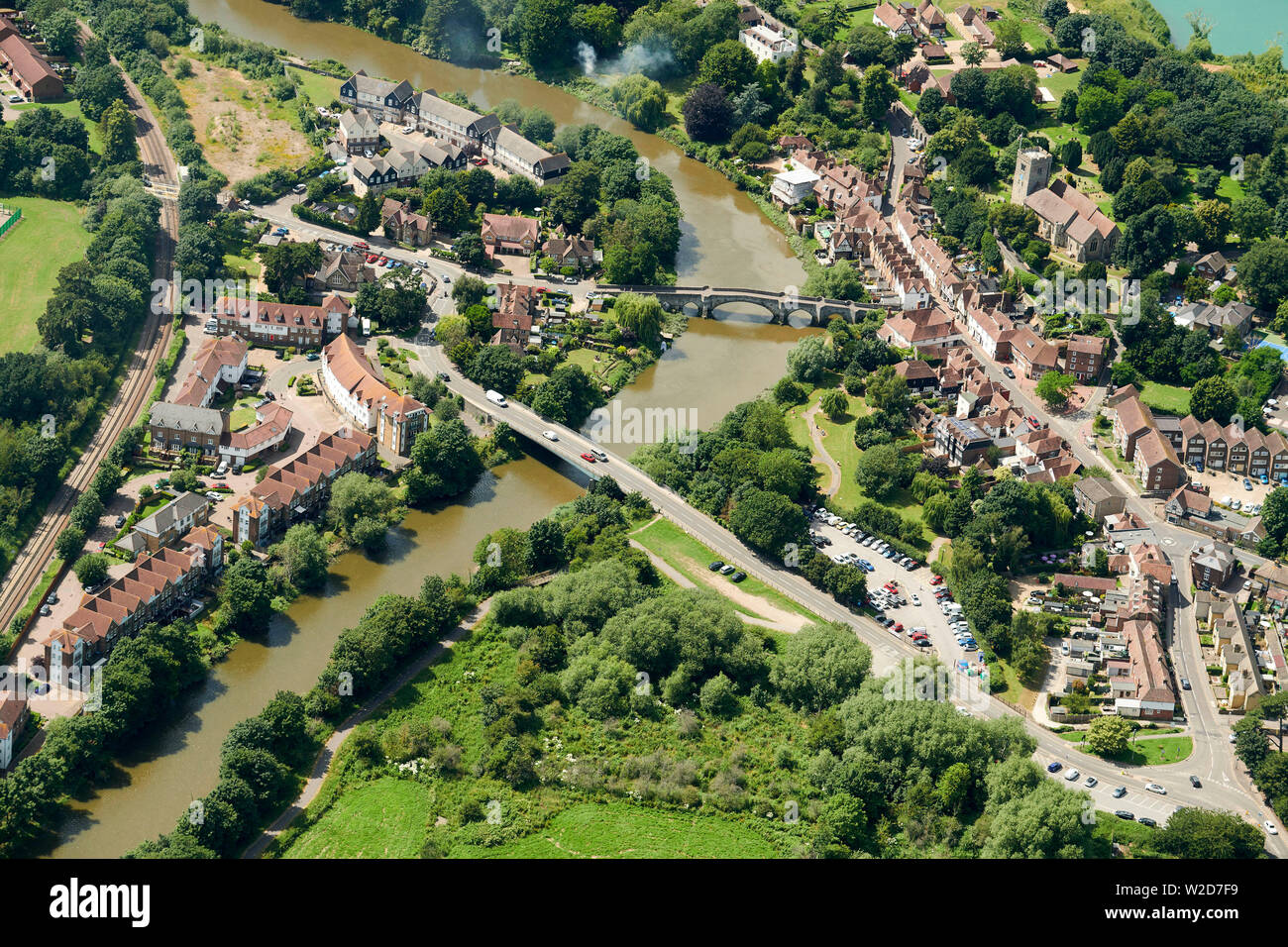 An Overhead Shot Of The Historic Village Of Aylesford Kent South East