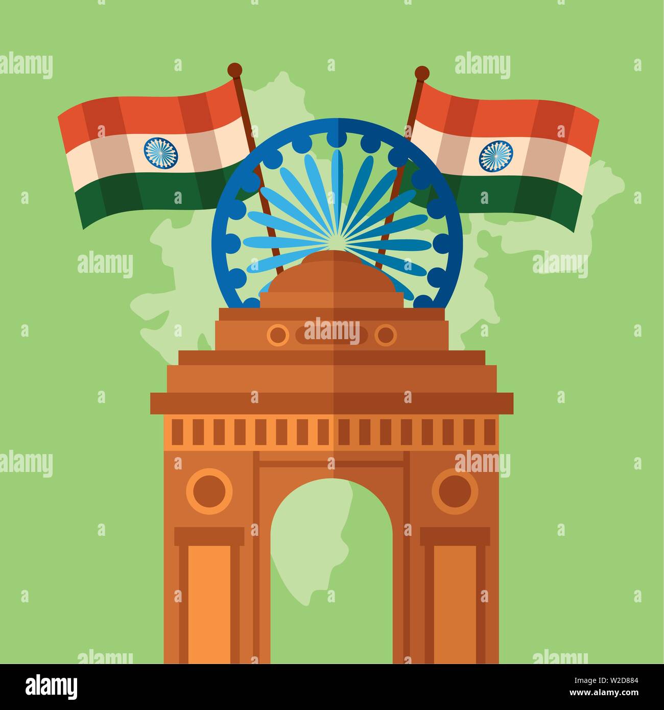 happy independence day india flat design Stock Vector Image & Art - Alamy