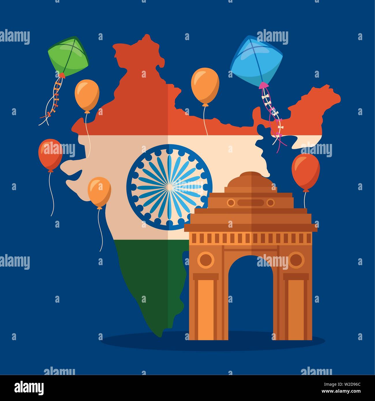 happy independence day india flat design Stock Vector Image & Art - Alamy