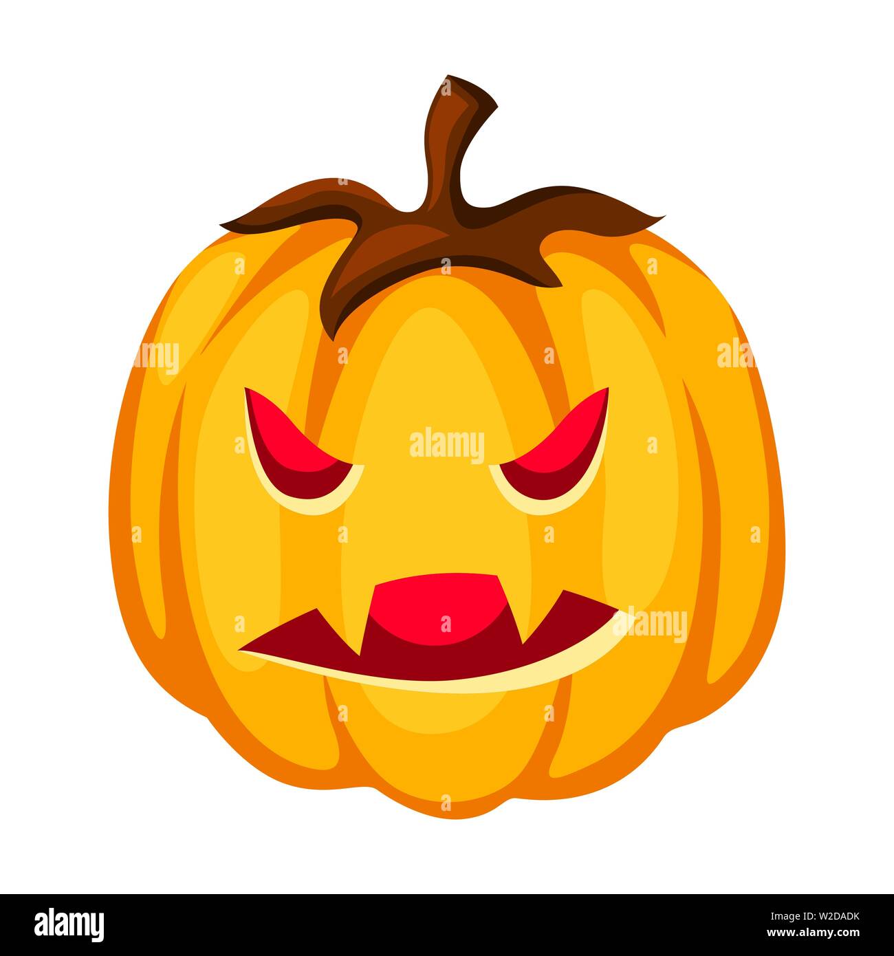 Happy halloween illustration of angry pumpkin Stock Vector Image & Art ...