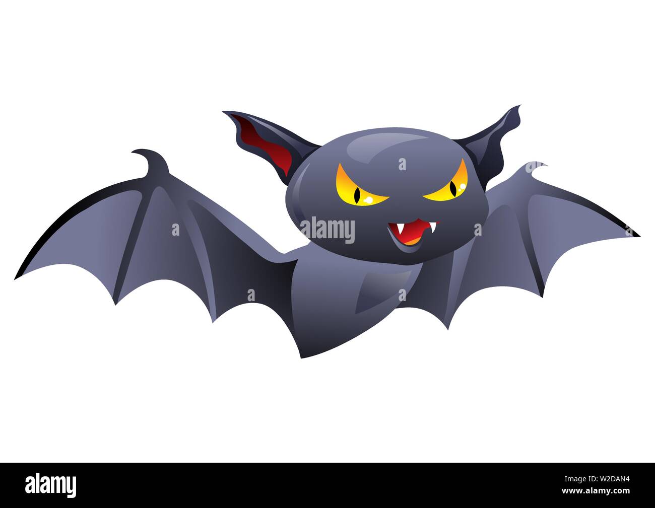 Happy halloween illustration of angry vampire. Stock Vector