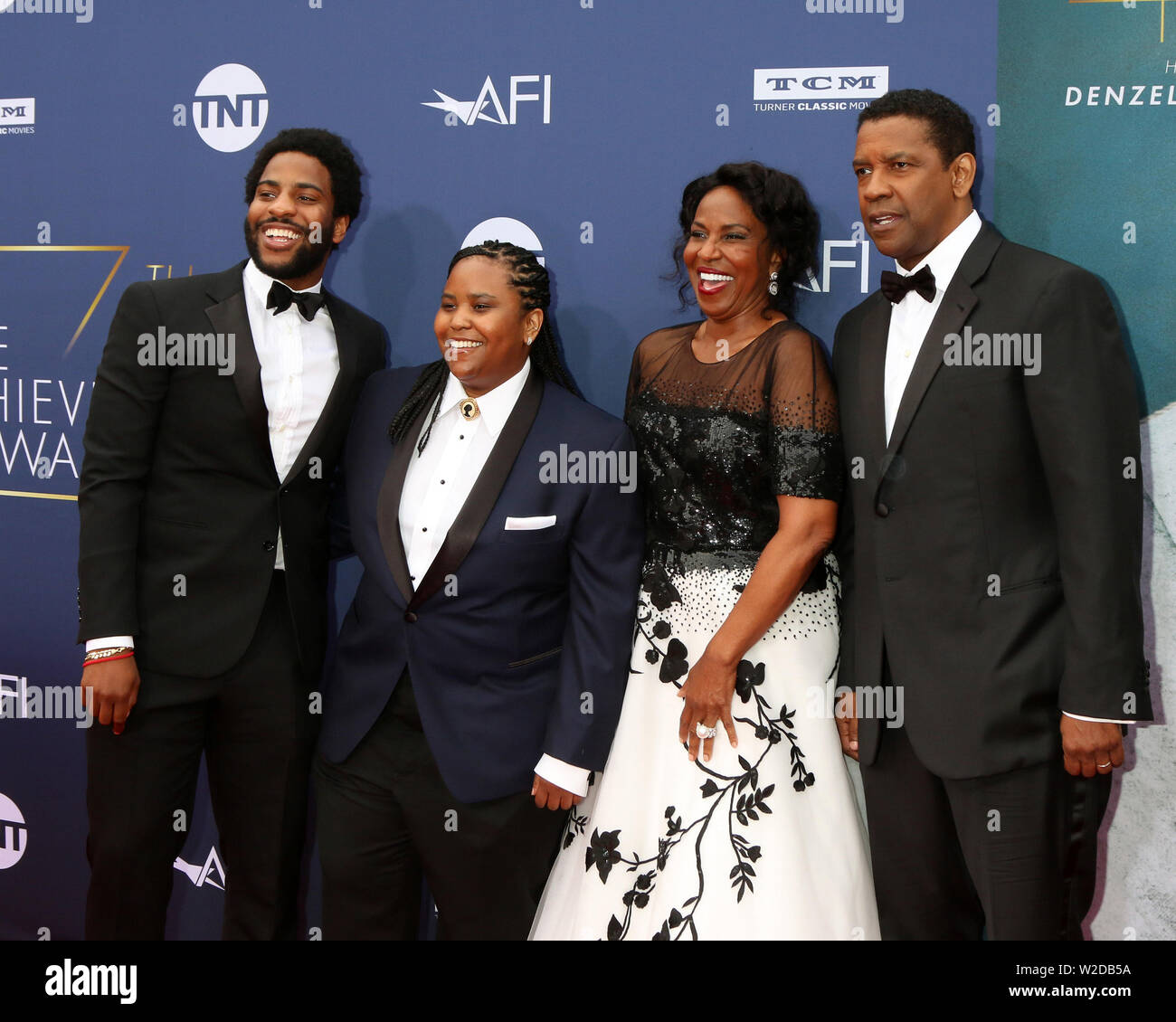 Pauletta washington and denzel washington hires stock photography and