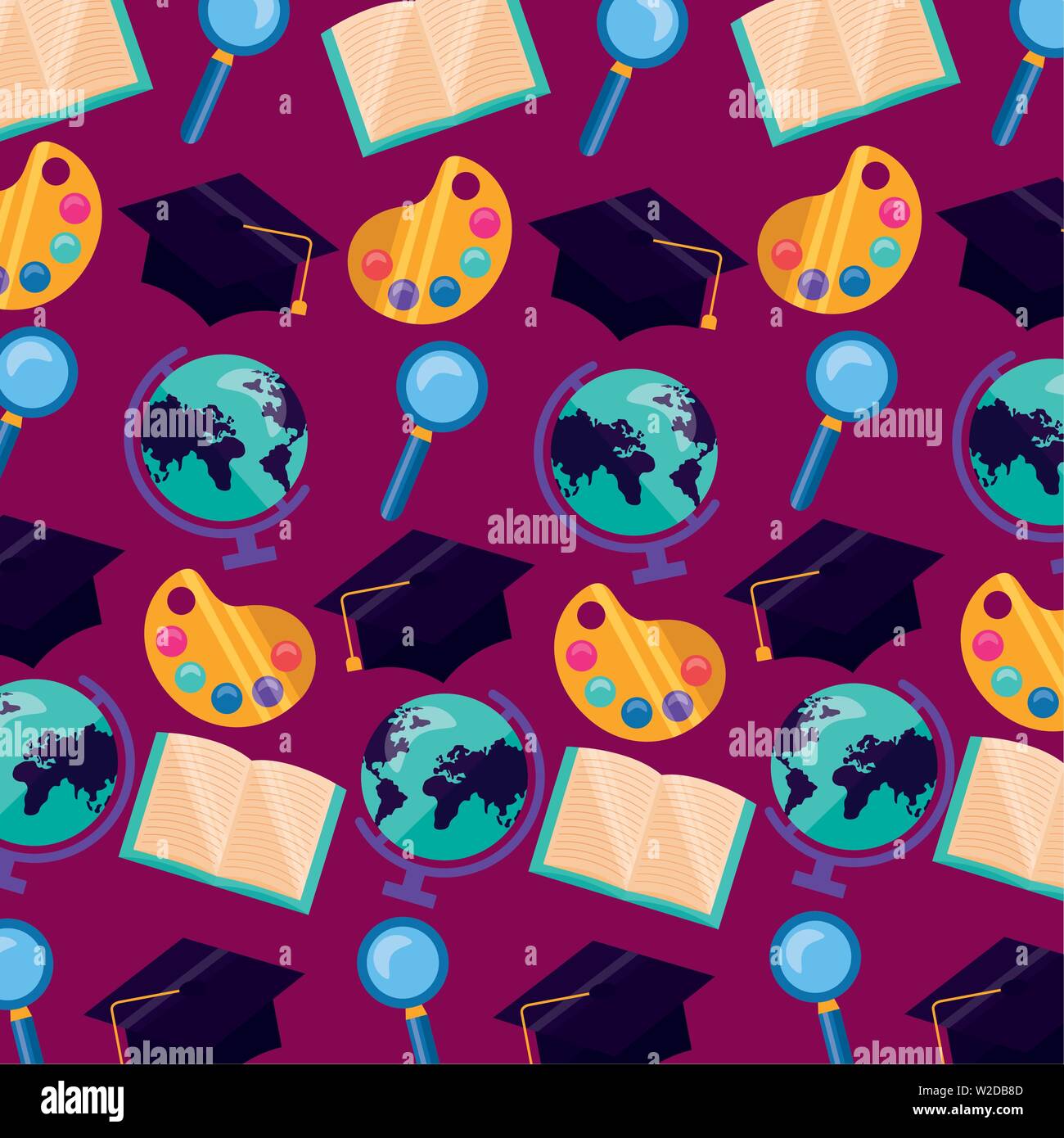 back to school supplies flat design Stock Vector Image & Art Alamy