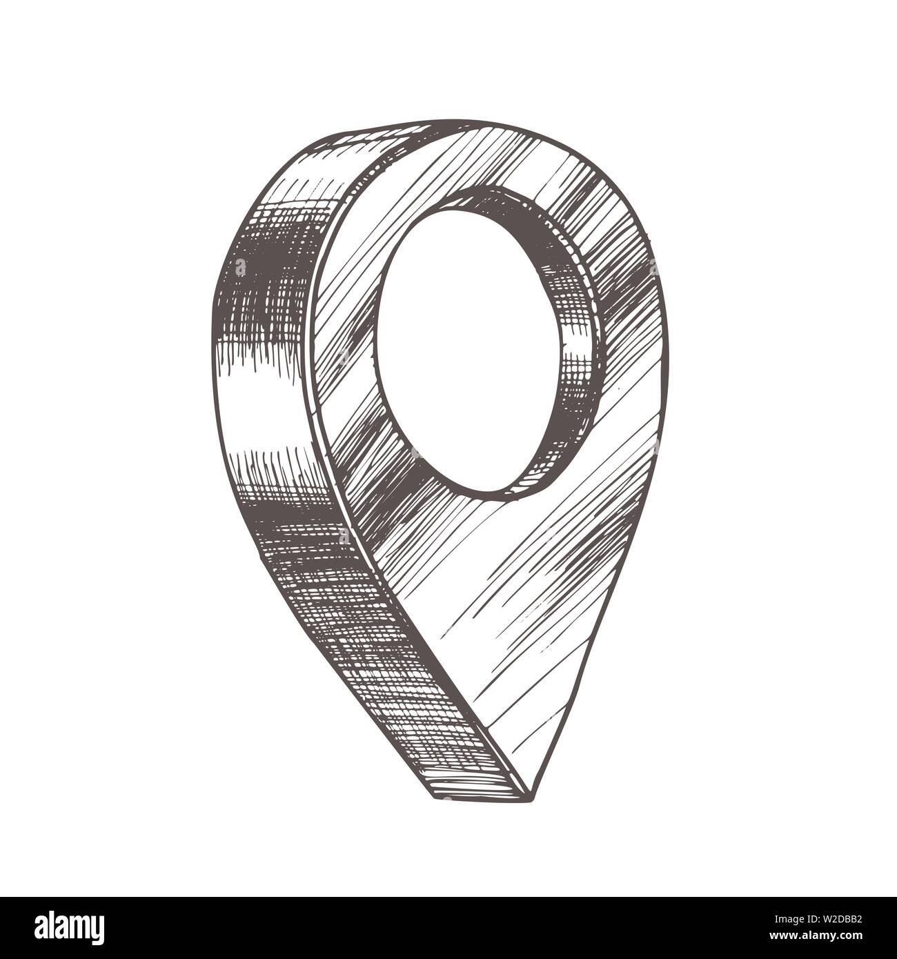 Map Pointer Gps Location Sign Detail Symbol Vector Stock Vector Image ...