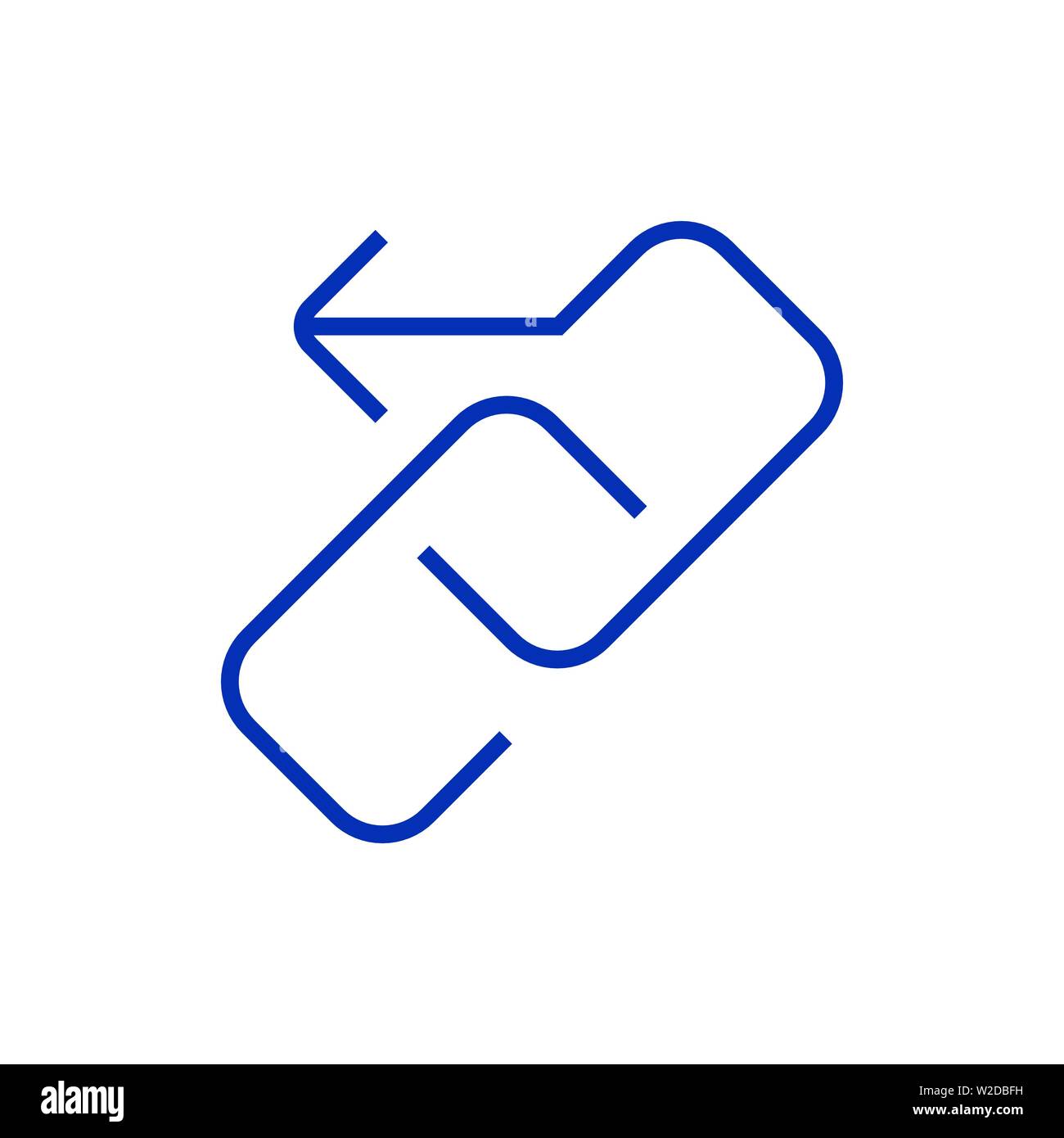 site Link & Connectedness Icon with Chain Link Stock Vector Image