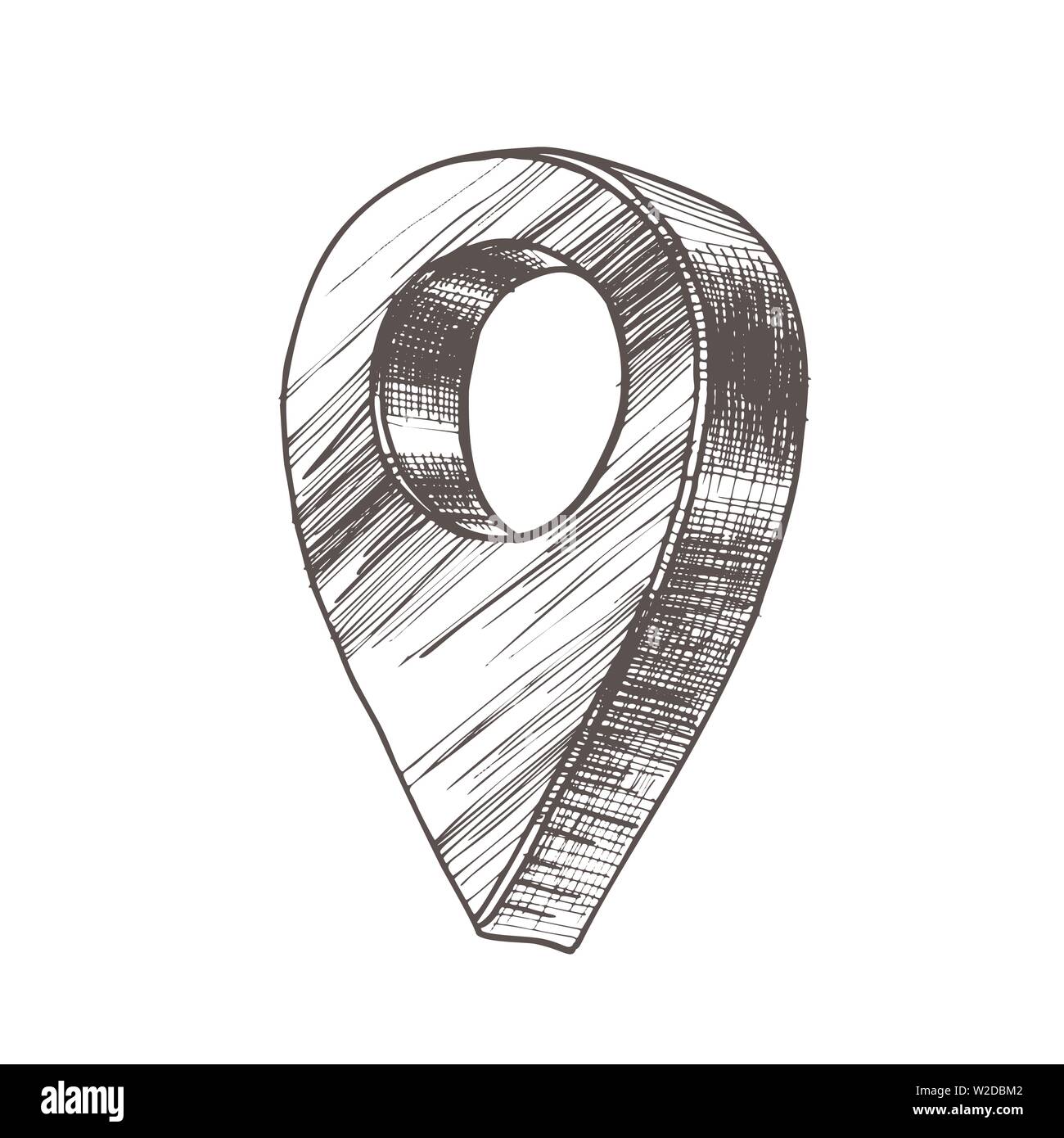 Map Pointer Gps Location Modern Symbol Vector Stock Vector Image & Art ...