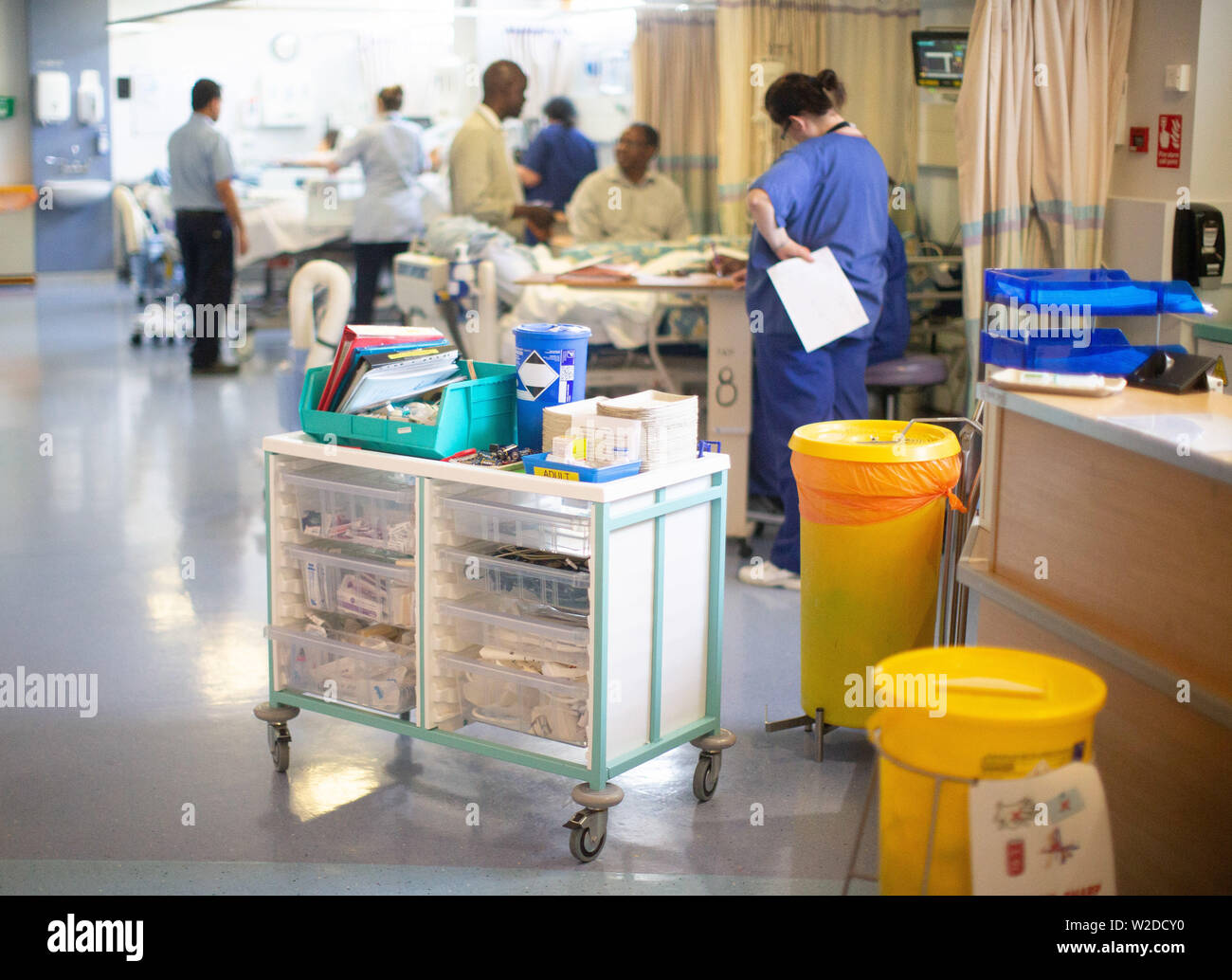 Drugs Trolley in an NHS Hospital ward Stock Photo Alamy