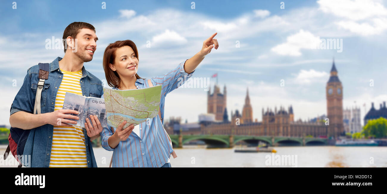 London couple tourist map hi-res stock photography and images - Alamy