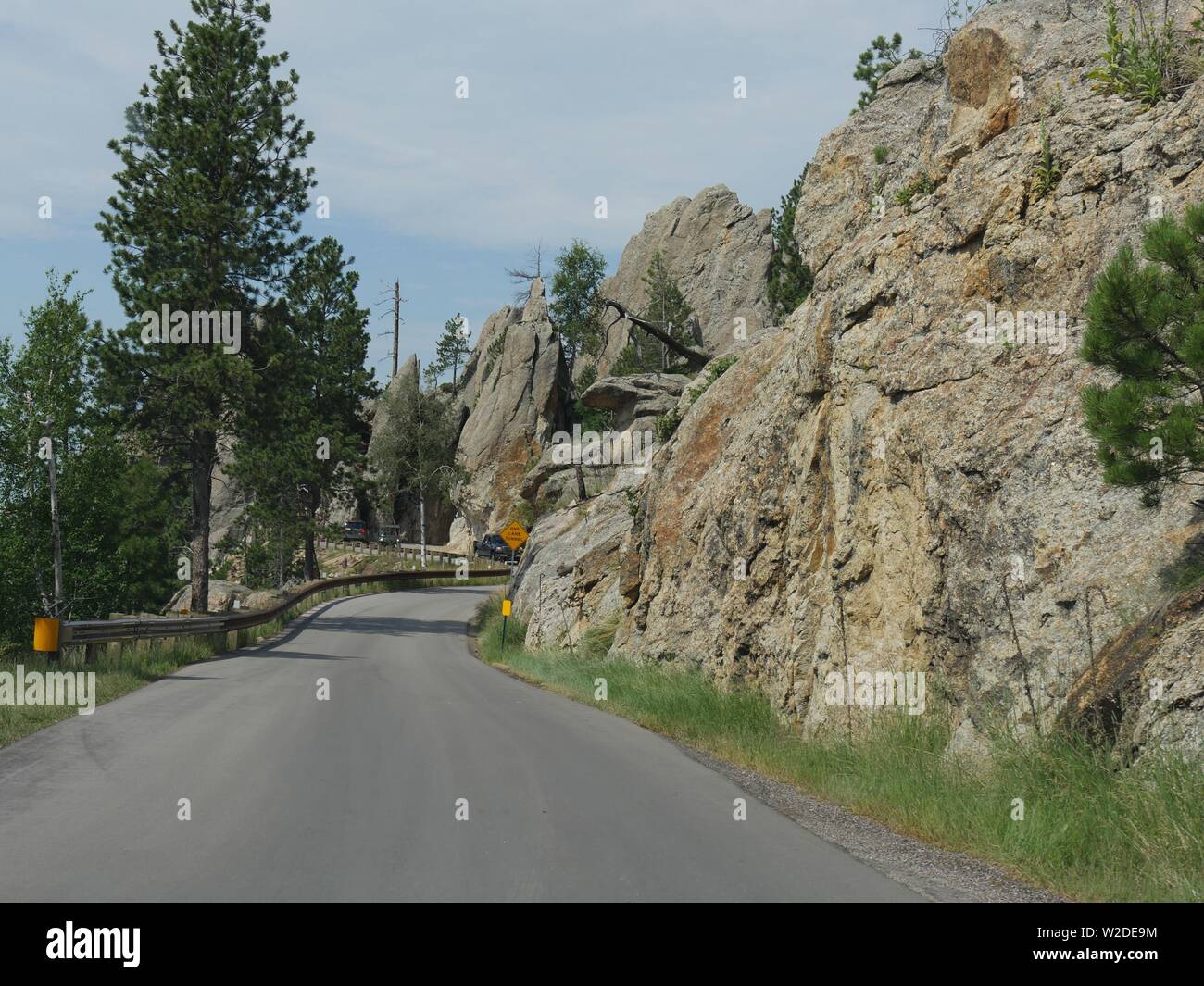 Black Hills, South DakotaJuly 2018 Winding road to the entrance of