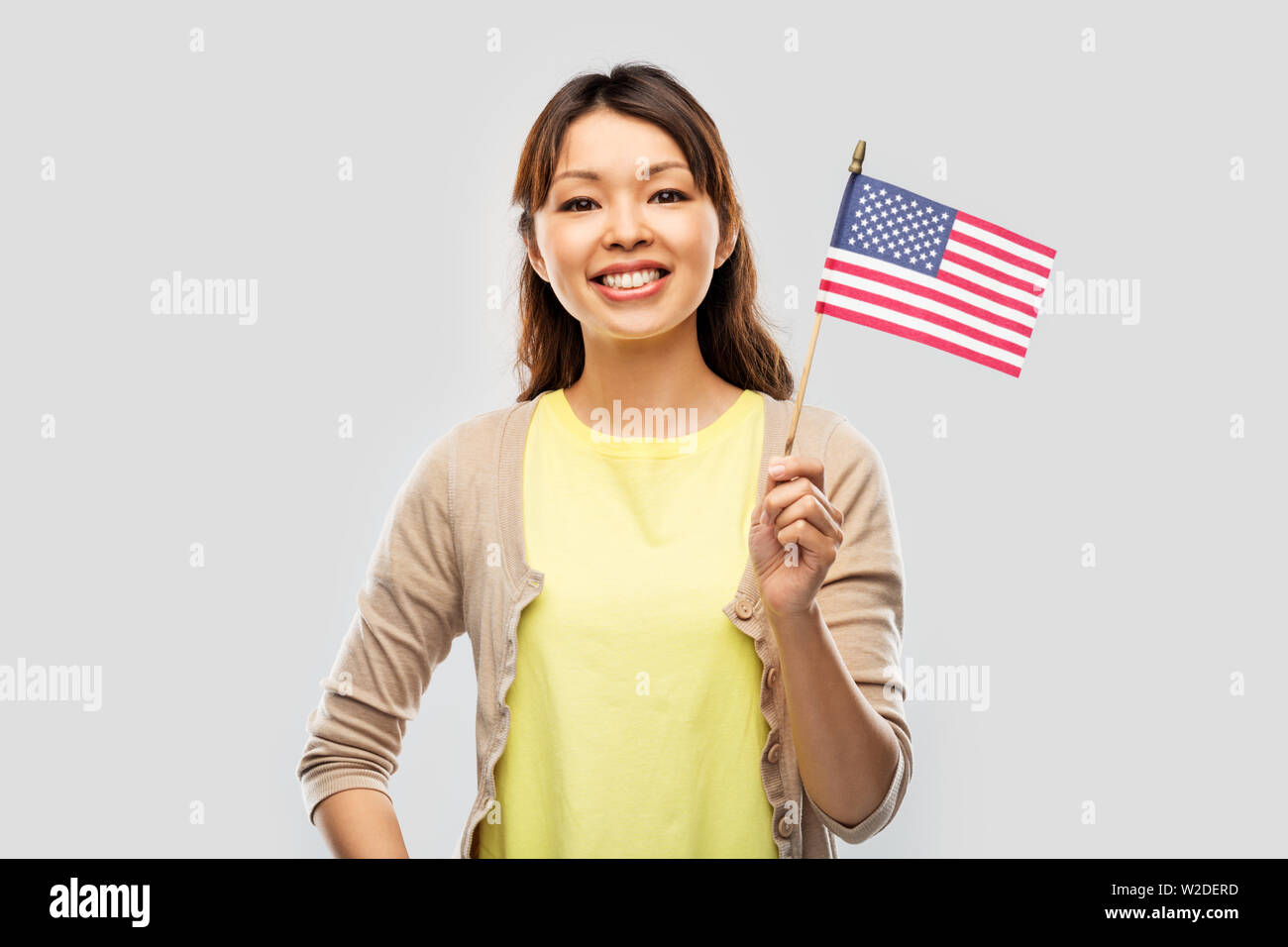 Happy asian woman american hi-res stock photography and images - Alamy