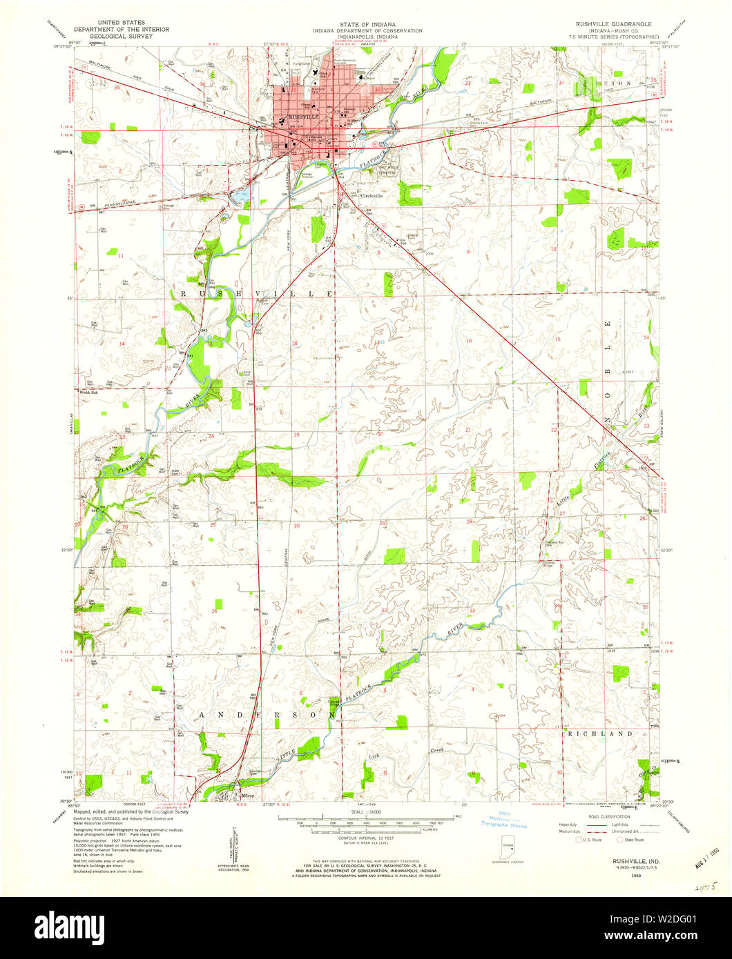 Map of rushville hires stock photography and images Alamy