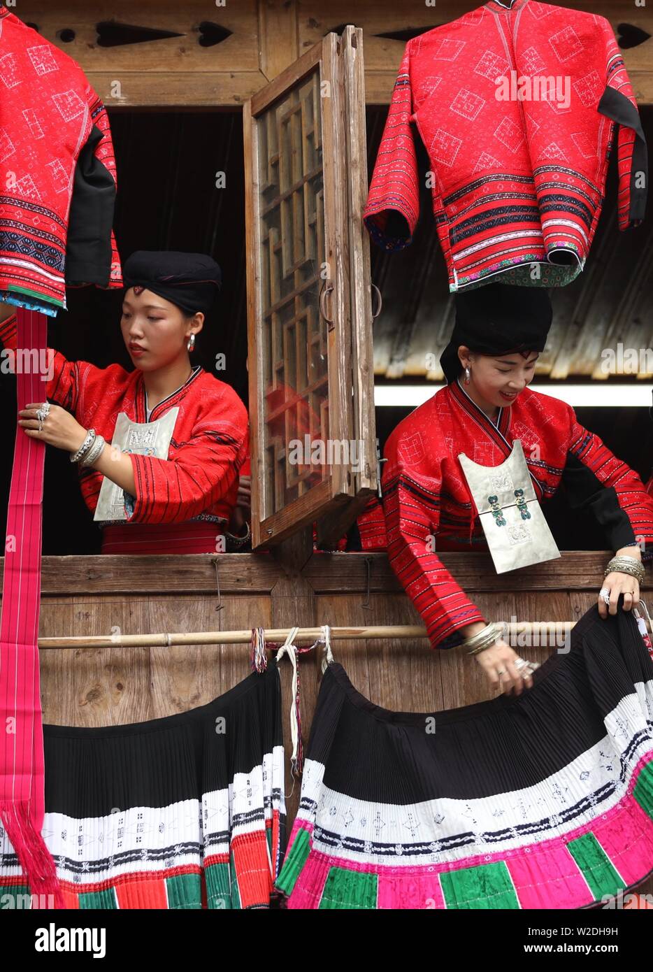 Guilin China 8th July 2019 Women Of Yao Ethnic Group - 