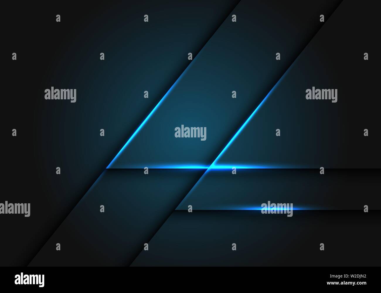 Abstract blue light line on dark grey geometric design modern ...