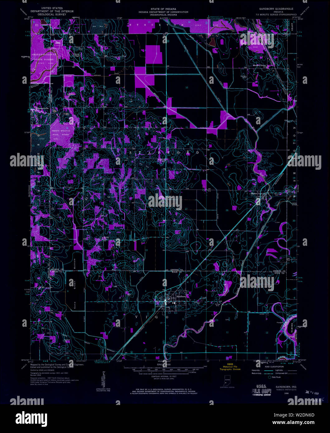 Map of sandborn hires stock photography and images Alamy