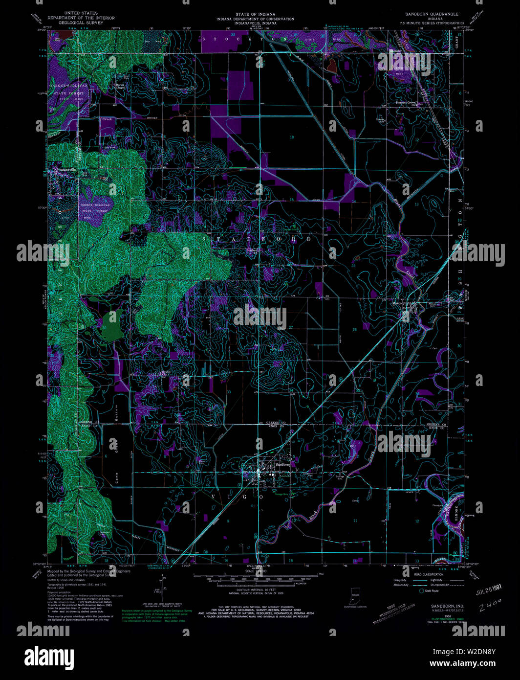 Map of sandborn hires stock photography and images Alamy