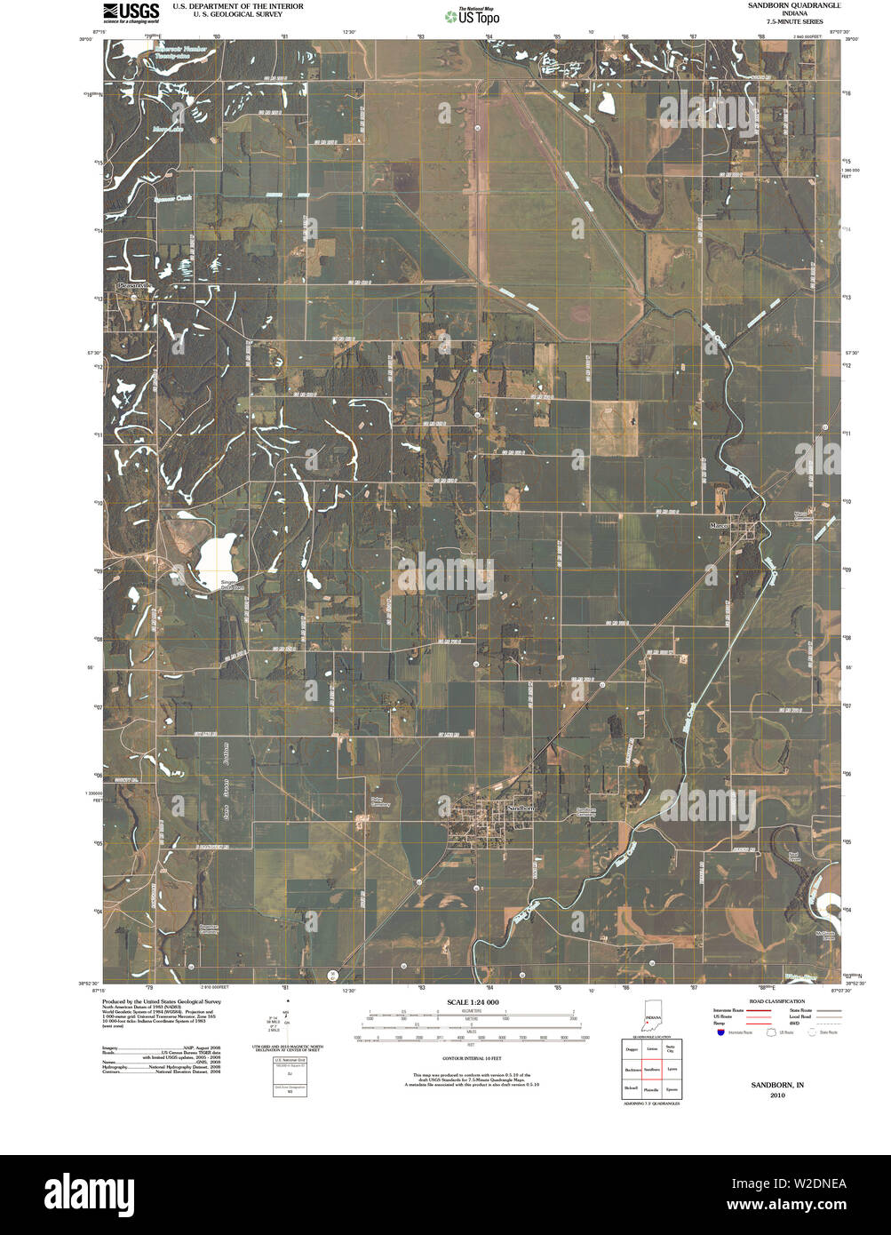 Sandborn indiana map Cut Out Stock Images & Pictures Alamy