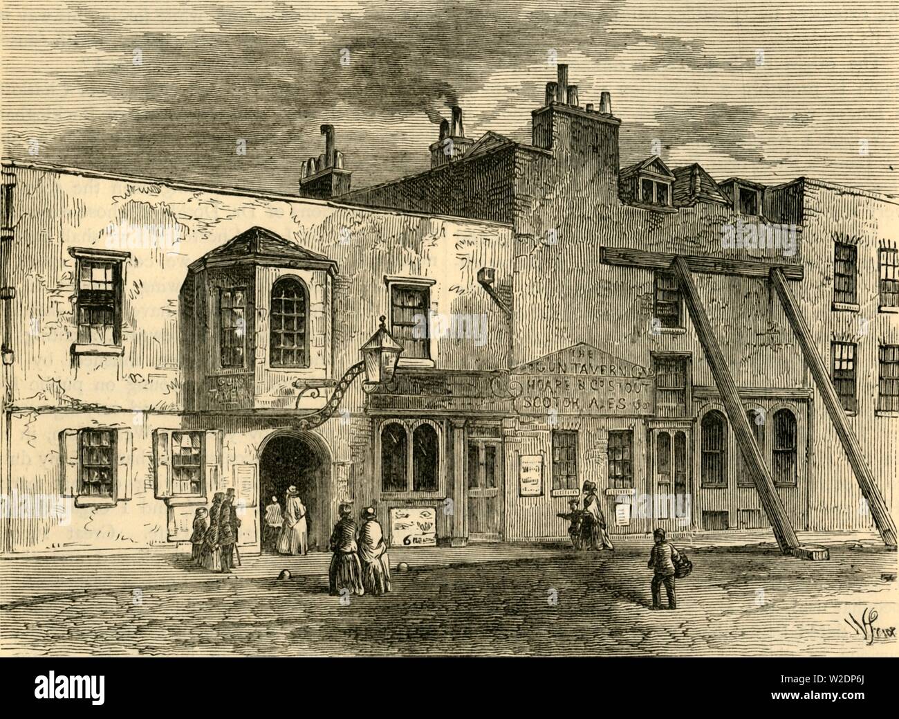 'The Gun Tavern, 1820', (c1876). Creator: Unknown. Stock Photo