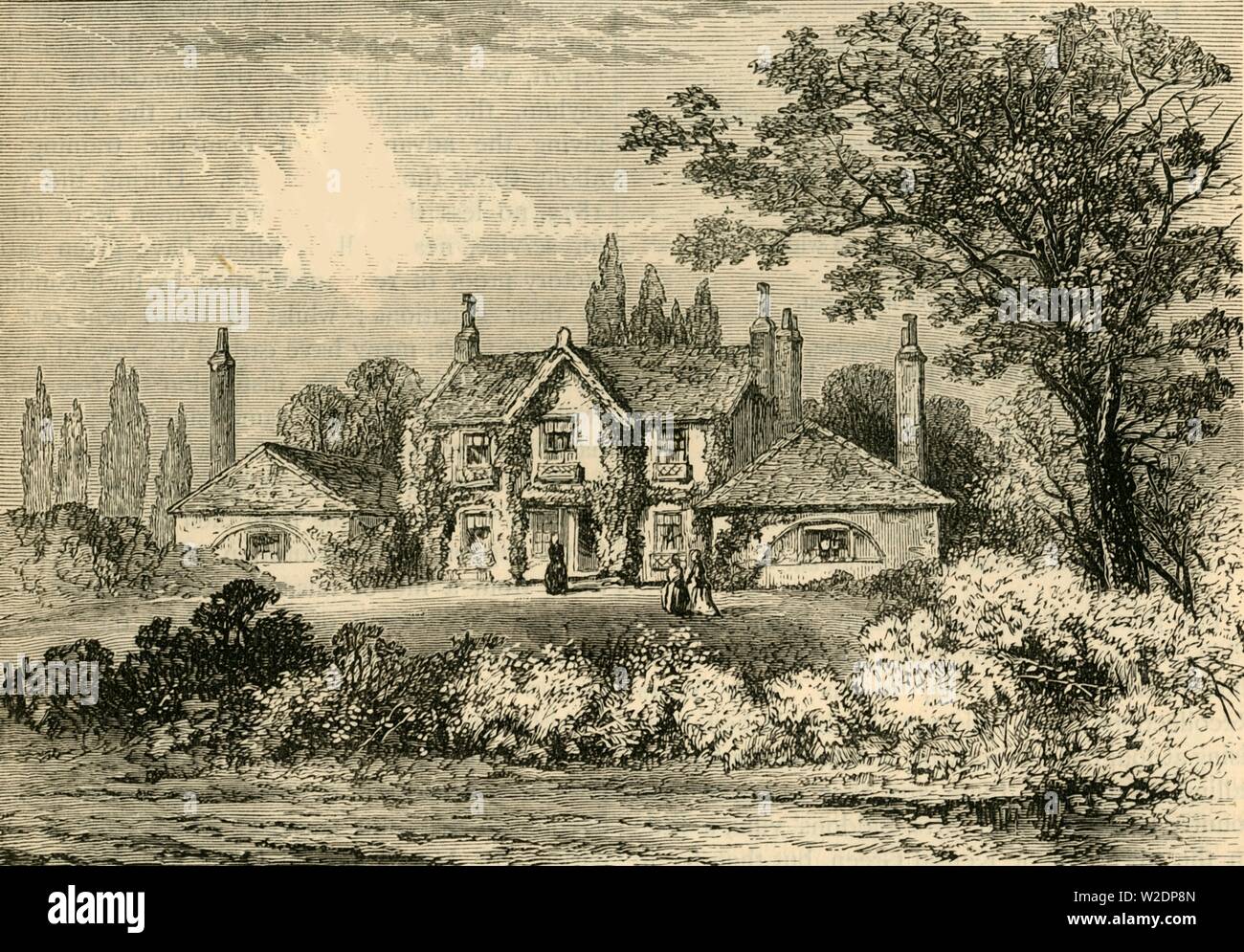 'Mrs Siddons' House at Westbourne Green, 1800', (c1876). Creator: Unknown. Stock Photo