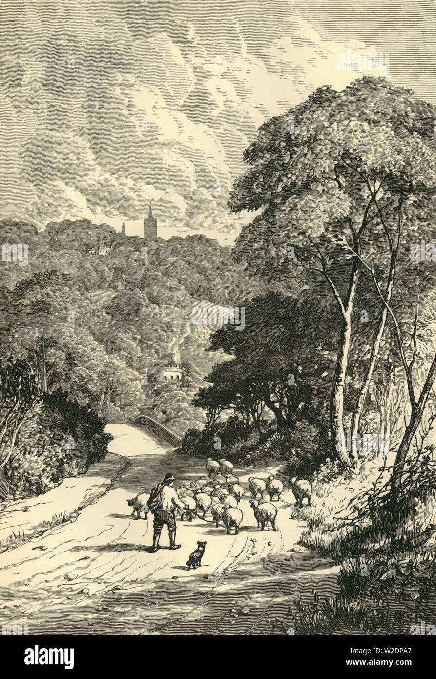 'Hampstead, from the Kilburn Road', c1876. Creator Unknown Stock Photo