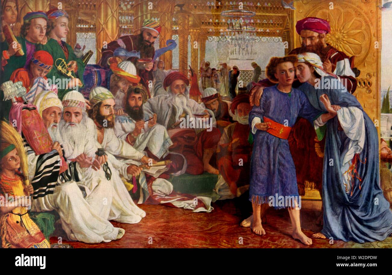 The Finding of the Saviour in the Temple (cropped)', 1854-1855, (1936). Creator: William Holman Hunt. Stock Photo
