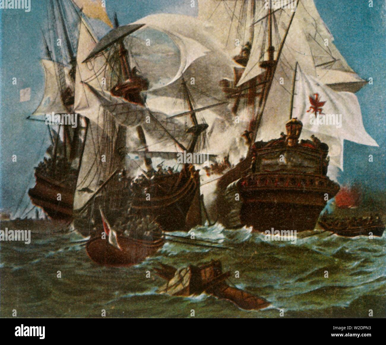 The Brandenburg naval fleet, 1680, (1936). 'Kurbrandenburgische Flotte, 1680'. Creator: Unknown. Stock Photo