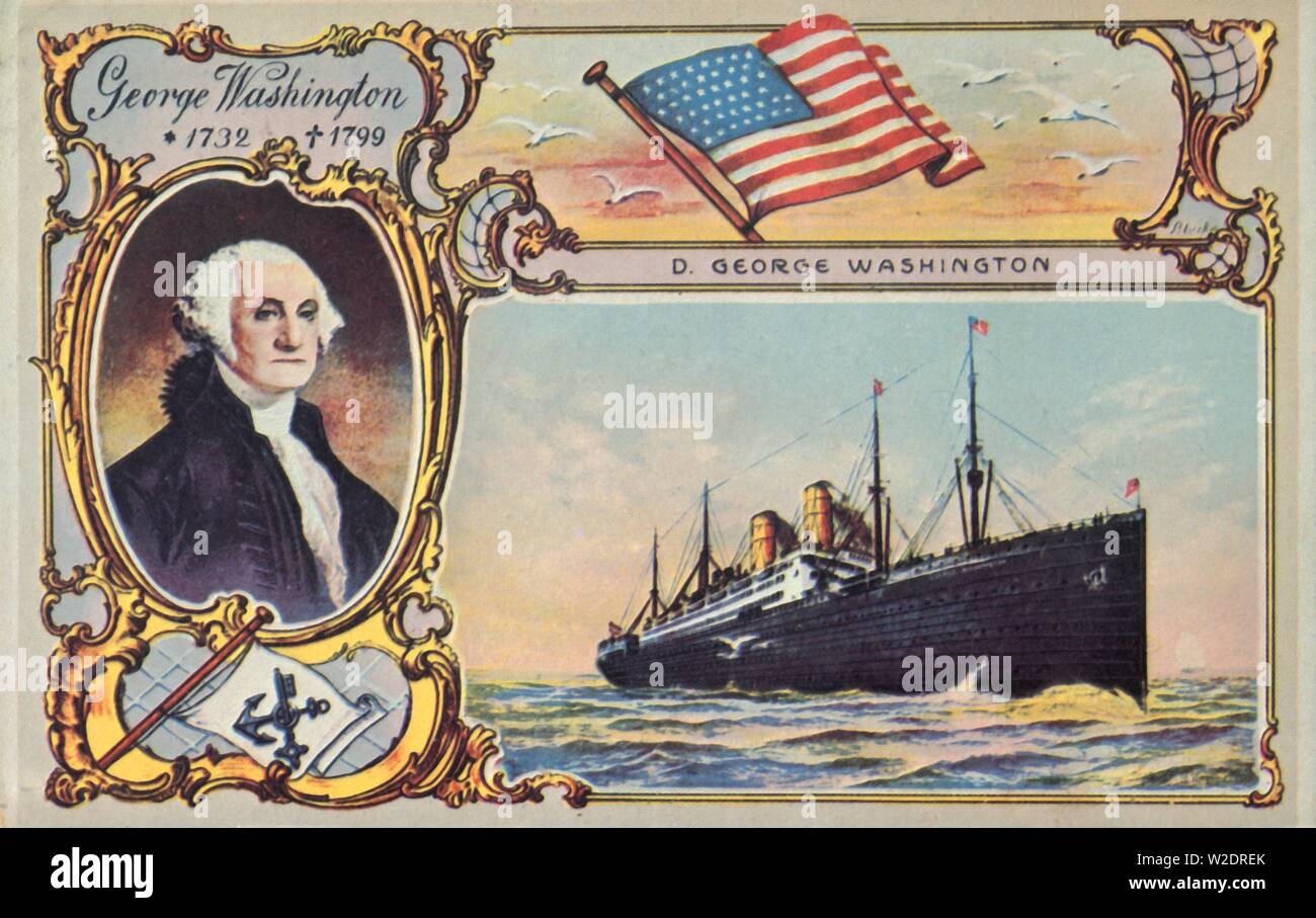 The SS 'George Washington', c1910.  Creator: Unknown. Stock Photo