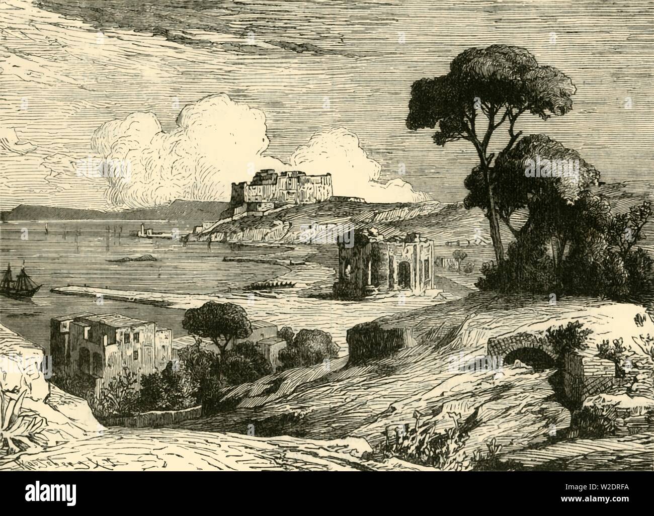 'The Bay of Bale, with Ruins of Roman Villas', 1890. Creator: Unknown ...