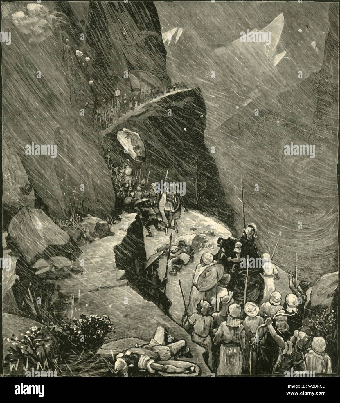 'The Carthaginians Crossing The Alps', 1890. Creator: Unknown Stock ...
