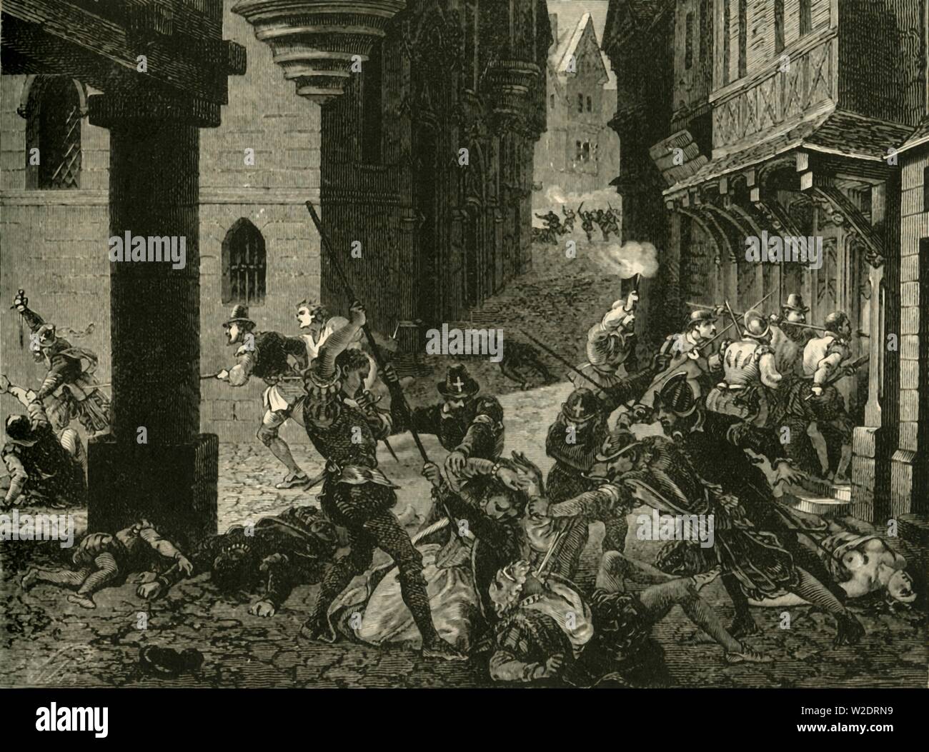 'The Massacre of St. Bartholomew', (1572), 1890.   Creator: Unknown. Stock Photo