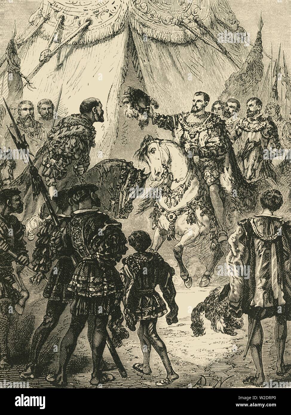 'The Field of the Cloth of Gold', 1520, (1890). Creator Unknown Stock