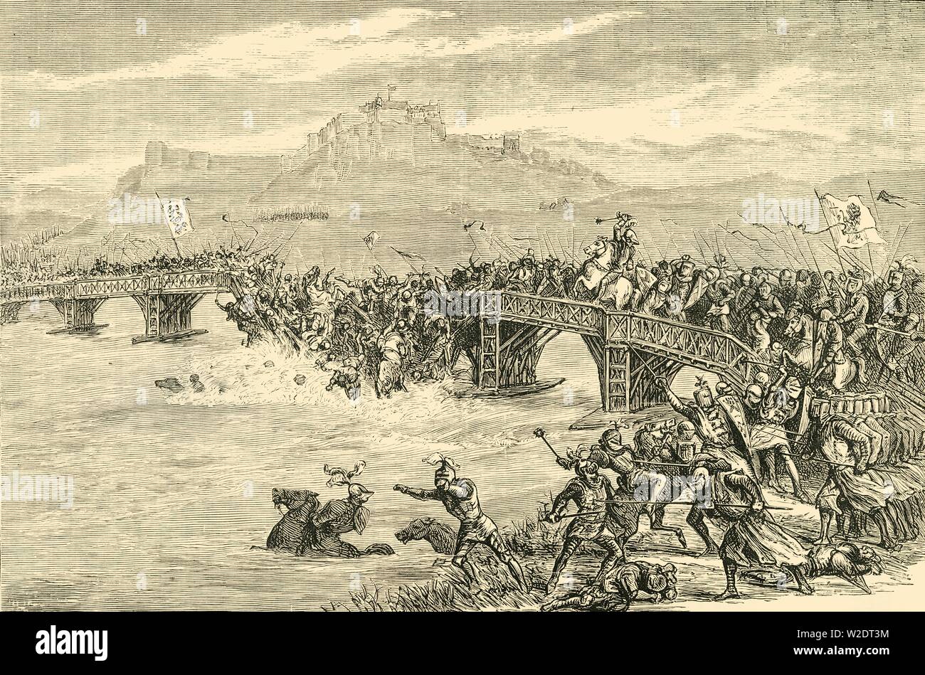 'The Battle of Stirling Castle', (1297) 1890.   Creator: Unknown. Stock Photo