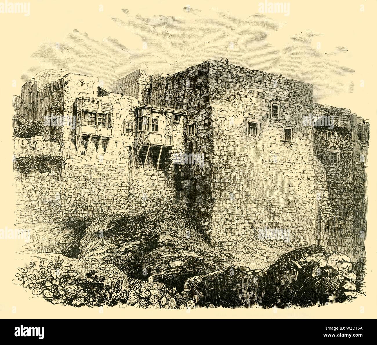 'The Walls of Jerusalem', 1890.    Creator: Unknown. Stock Photo
