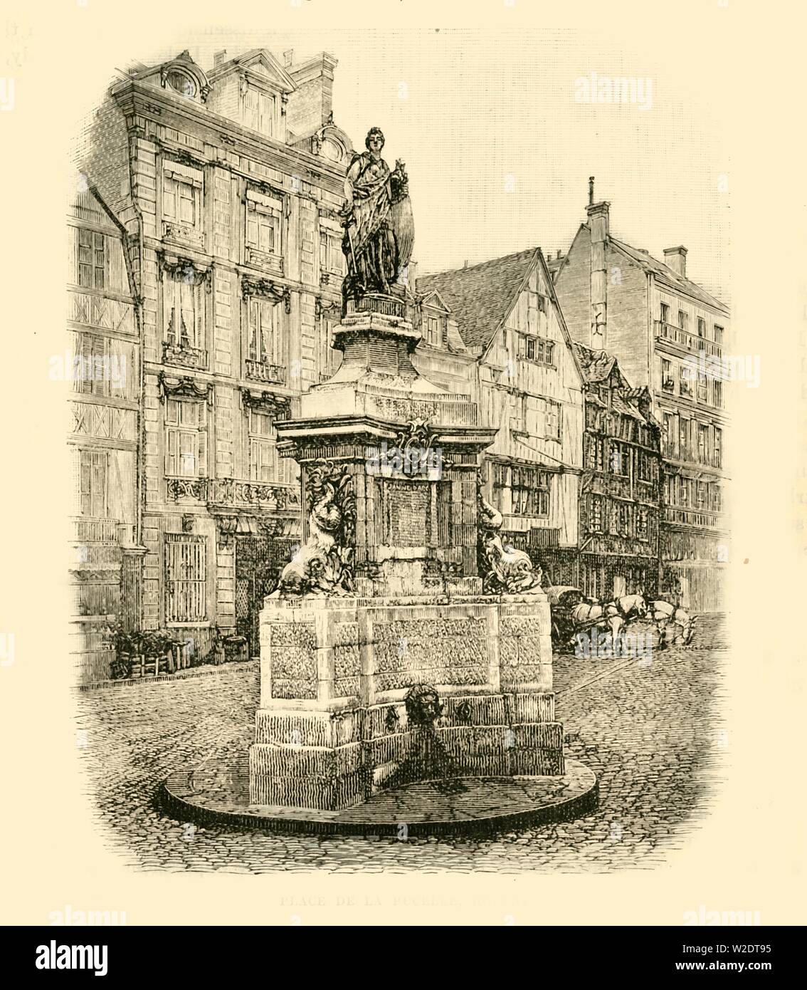 'Place De La Pucelle, Rouen', 1890.   Creator: Unknown. Stock Photo