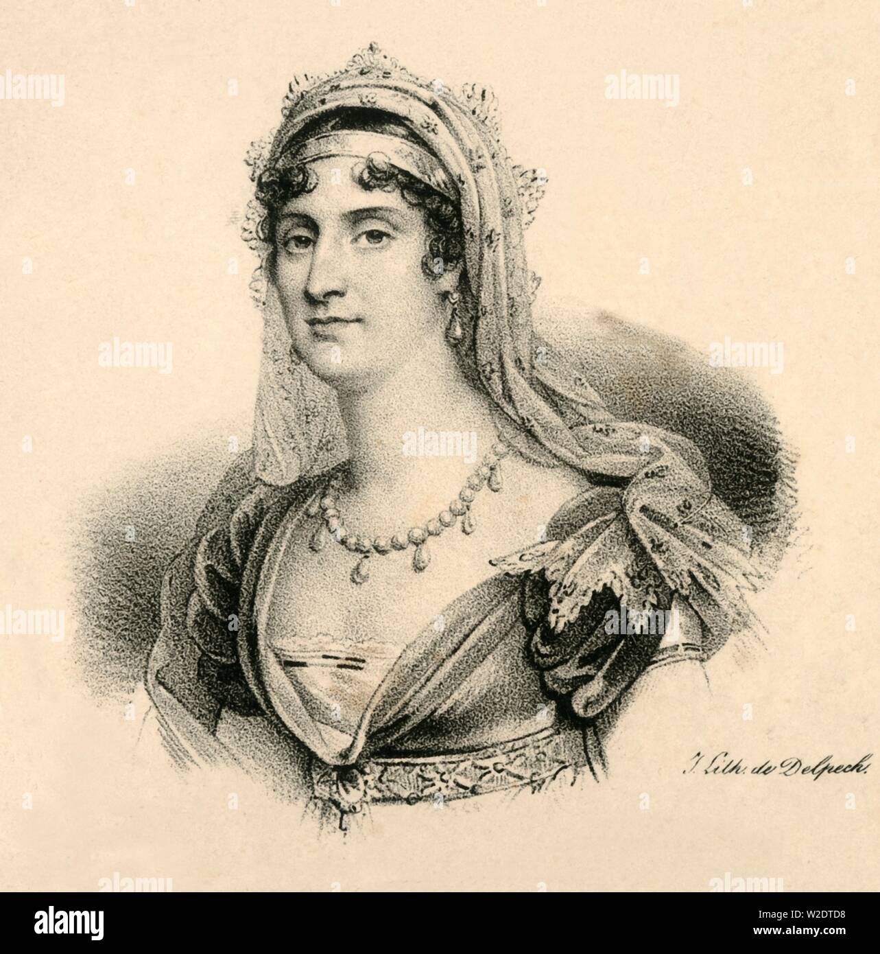 'Elisa. Grande-Duchesse de Toscanne',  (1777-1820), c1830. Creator: Francois-Seraphin Delpech. Stock Photo