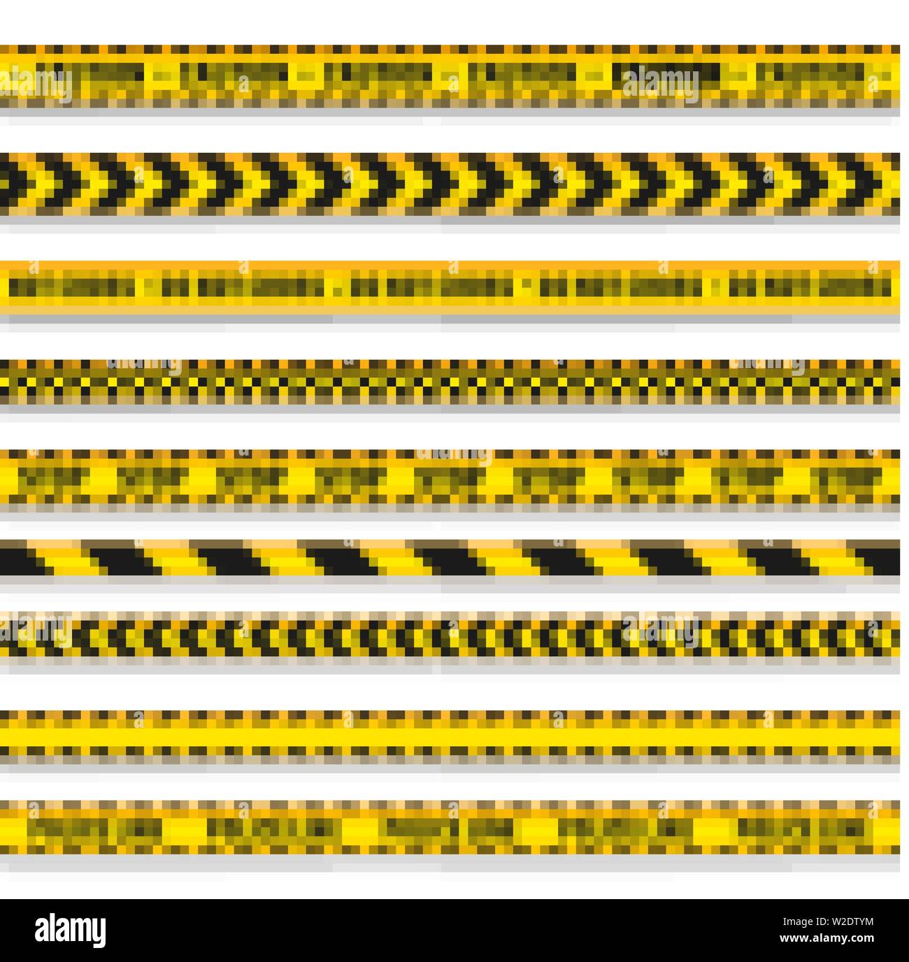 Yellow And Black Barricade Construction Tape. Police Warning Line ...