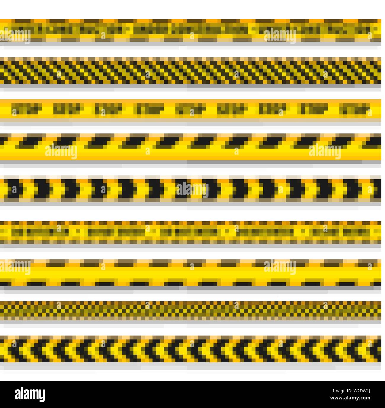 Yellow And Black Barricade Construction Tape. Police Warning Line ...