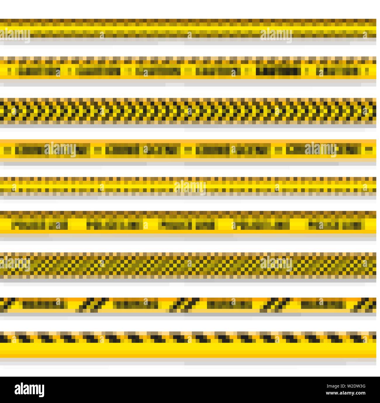 Yellow And Black Barricade Construction Tape. Police Warning Line ...