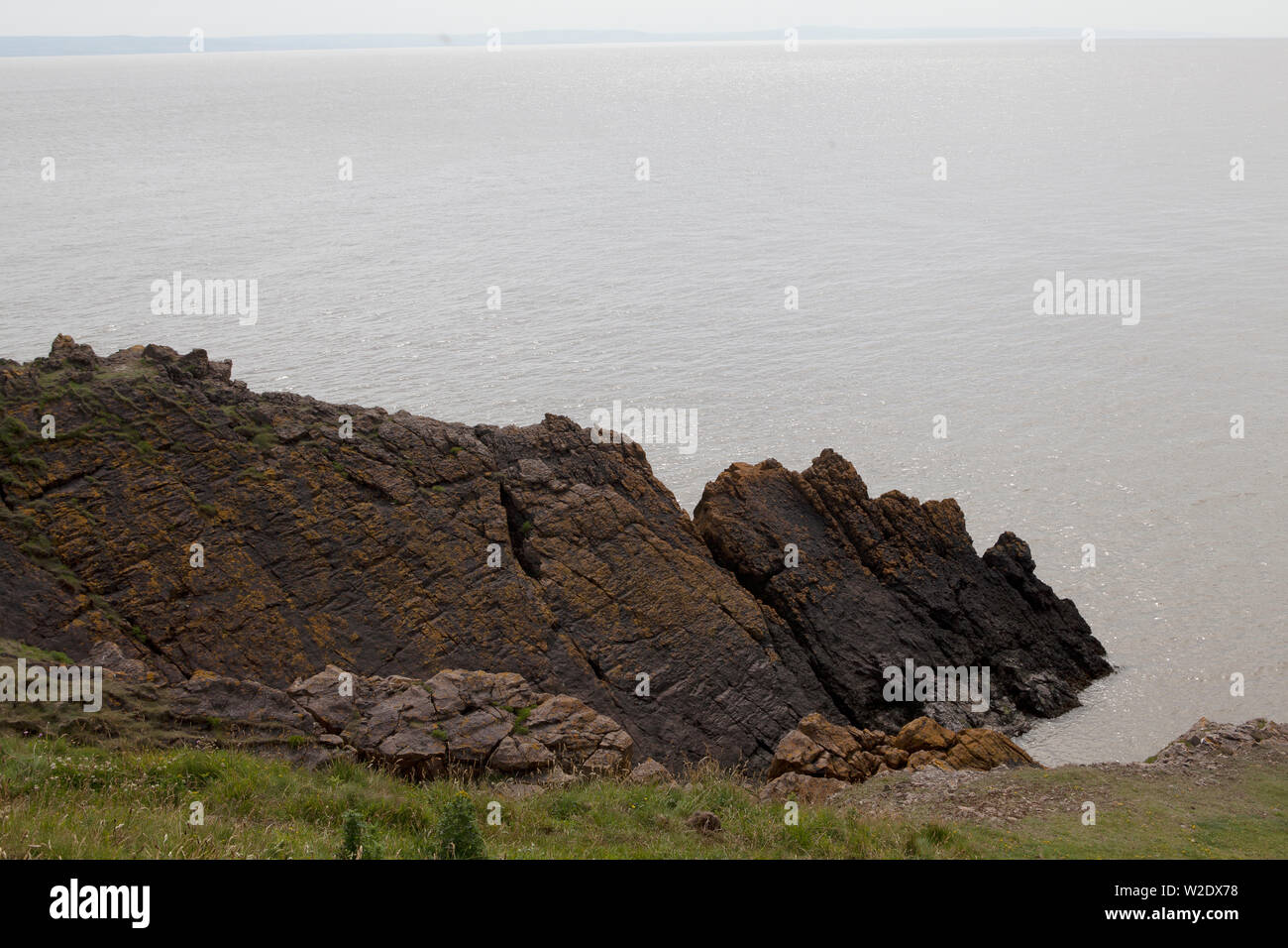 Brean Down Fort, Somerset England, Stock Photo