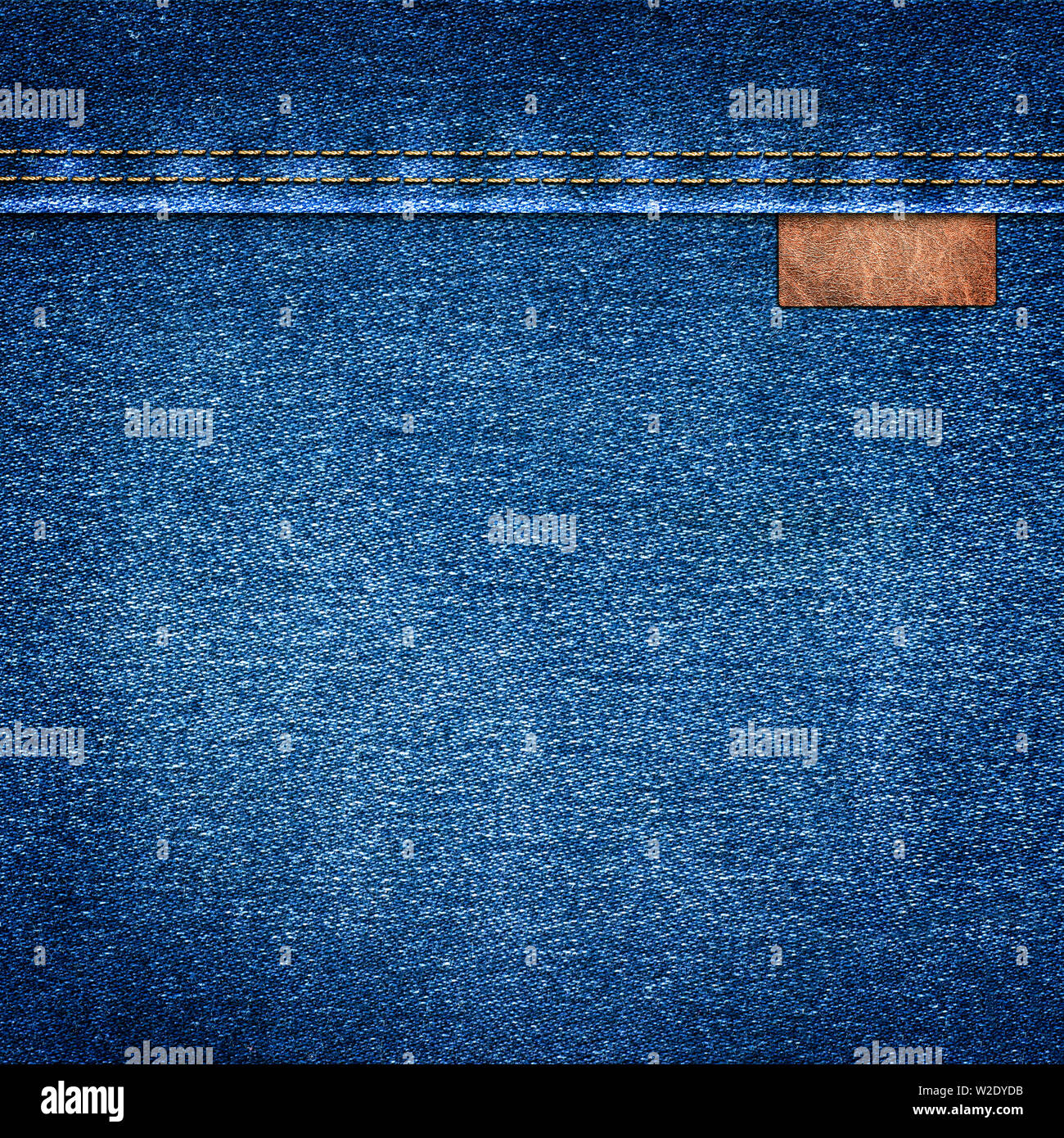 background simple denim with leather label close-up Stock Photo - Alamy
