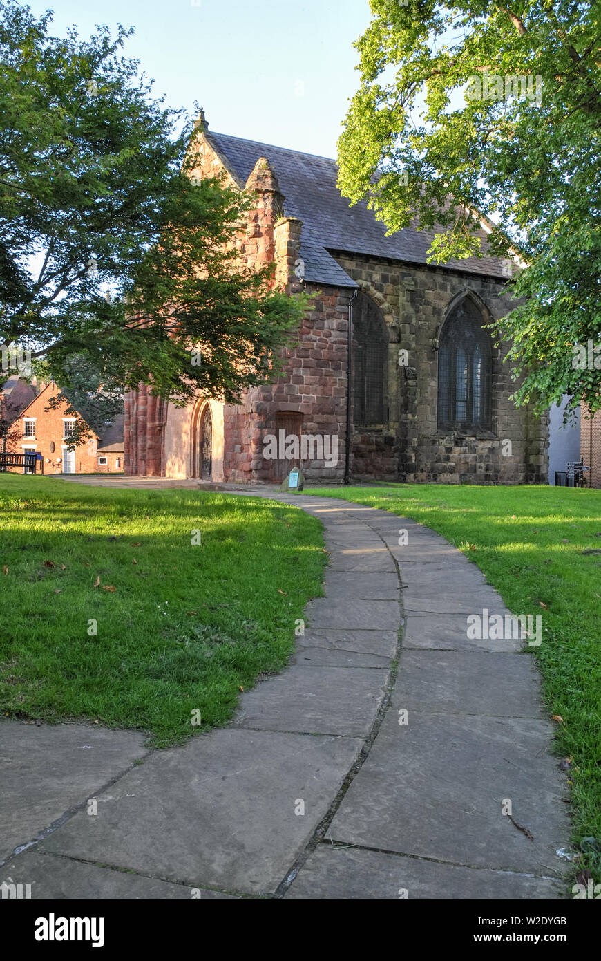The site of Old St Chads Church in Shrewsbury, Shropshire Stock Photo