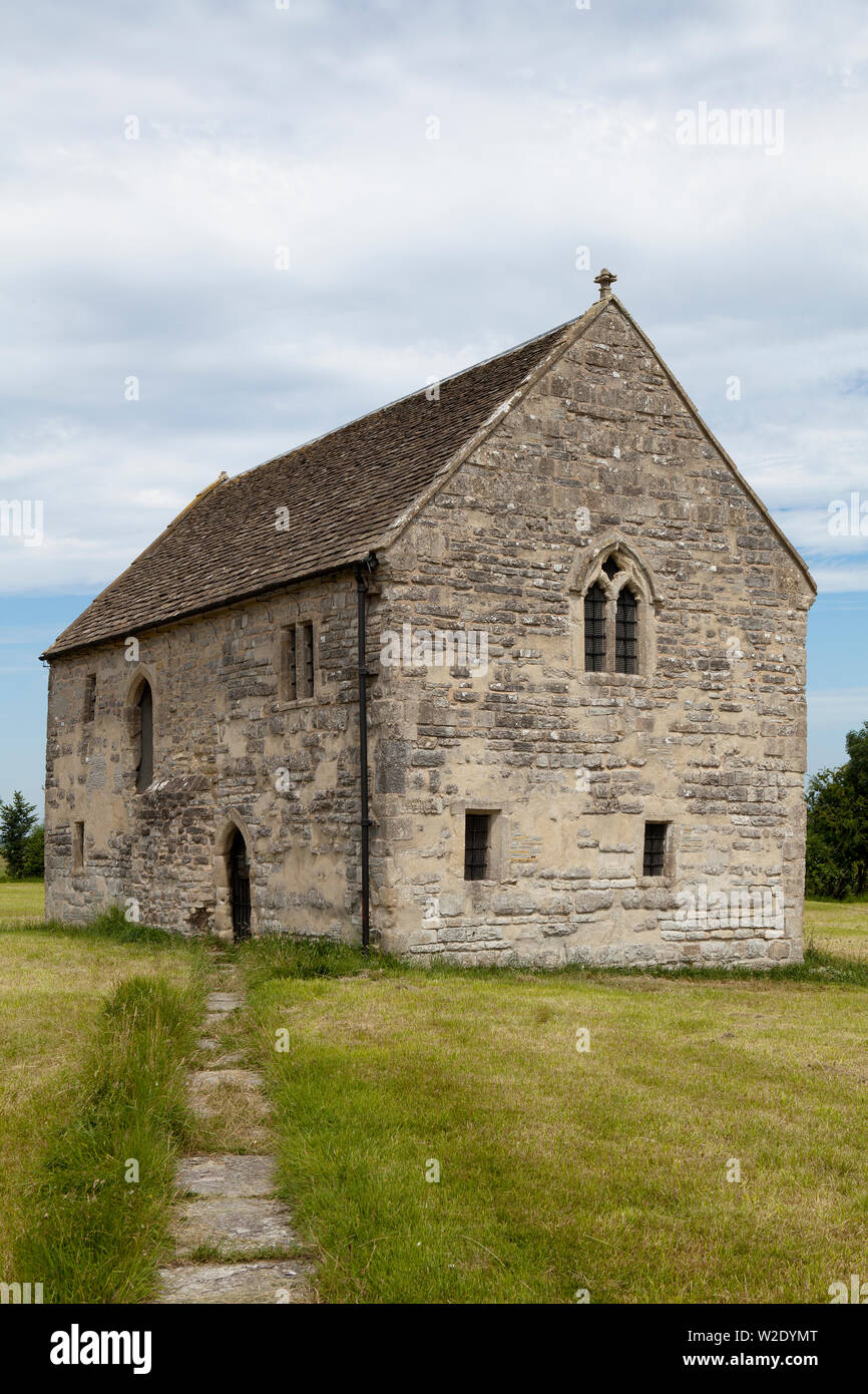 14th century Abbot's Fish House in Meare Somerset  - The only surviving monastic fishery building in England, Stock Photo