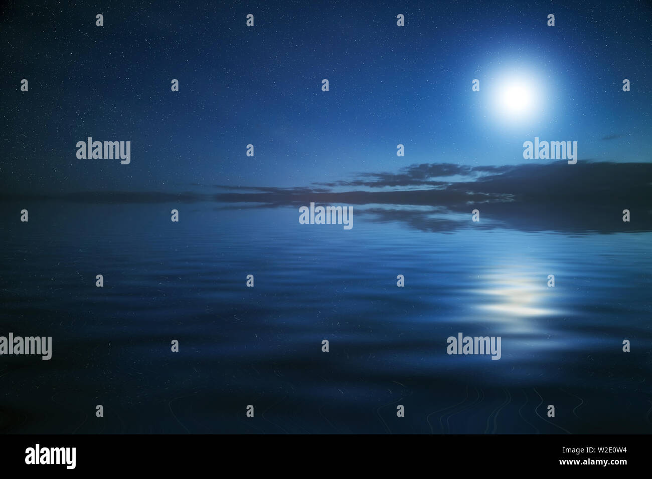 Cloudy sky reflected in the sea hi-res stock photography and images - Alamy