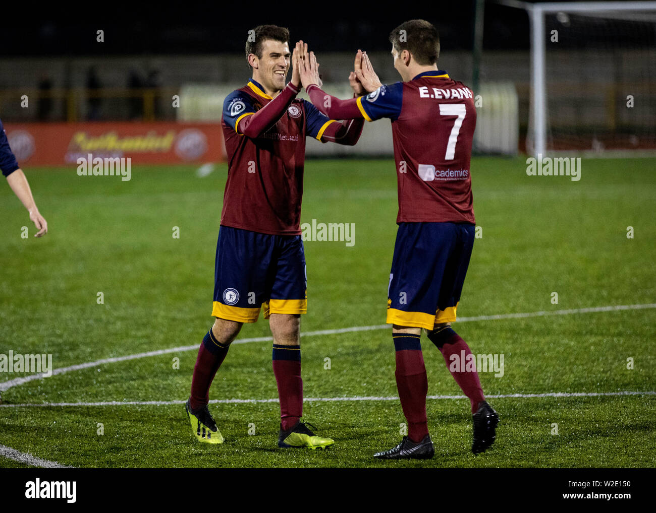BARRY, UNITED KINGDOM. 19th Jan 2019. Cardiff Met FC forward Adam