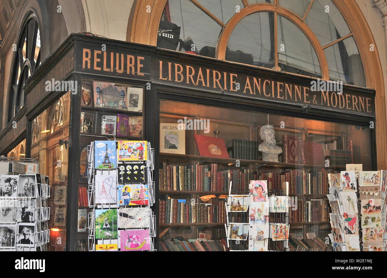 librairy boutique Galerie Vivienne arcade Paris France Stock Photo