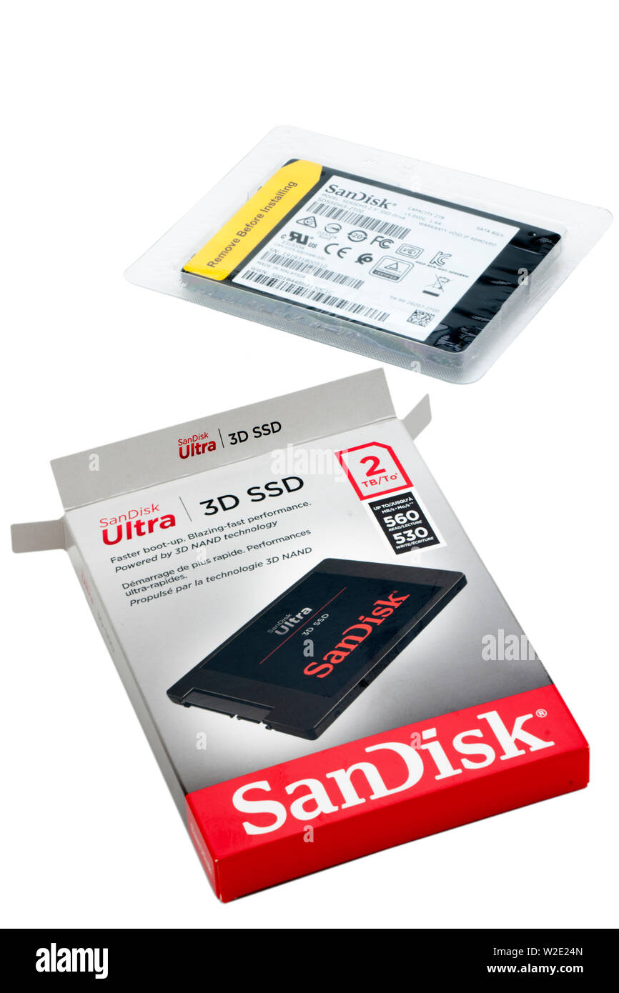 SanDisk Ultra 3D SSD 2TB Sata Stock Photo - Alamy