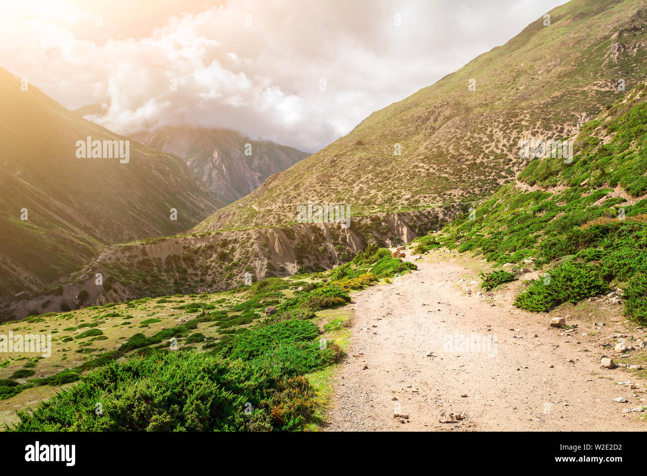 Mountains with cloudy sky hi-res stock photography and images - Alamy