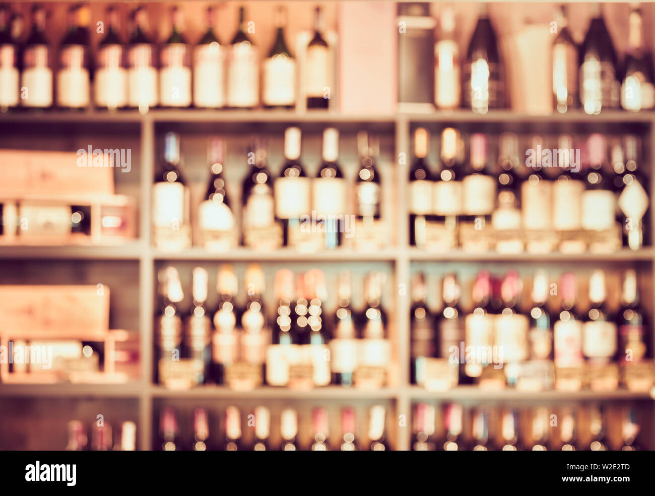 Blurred background with restaurant blur interior Stock Photo