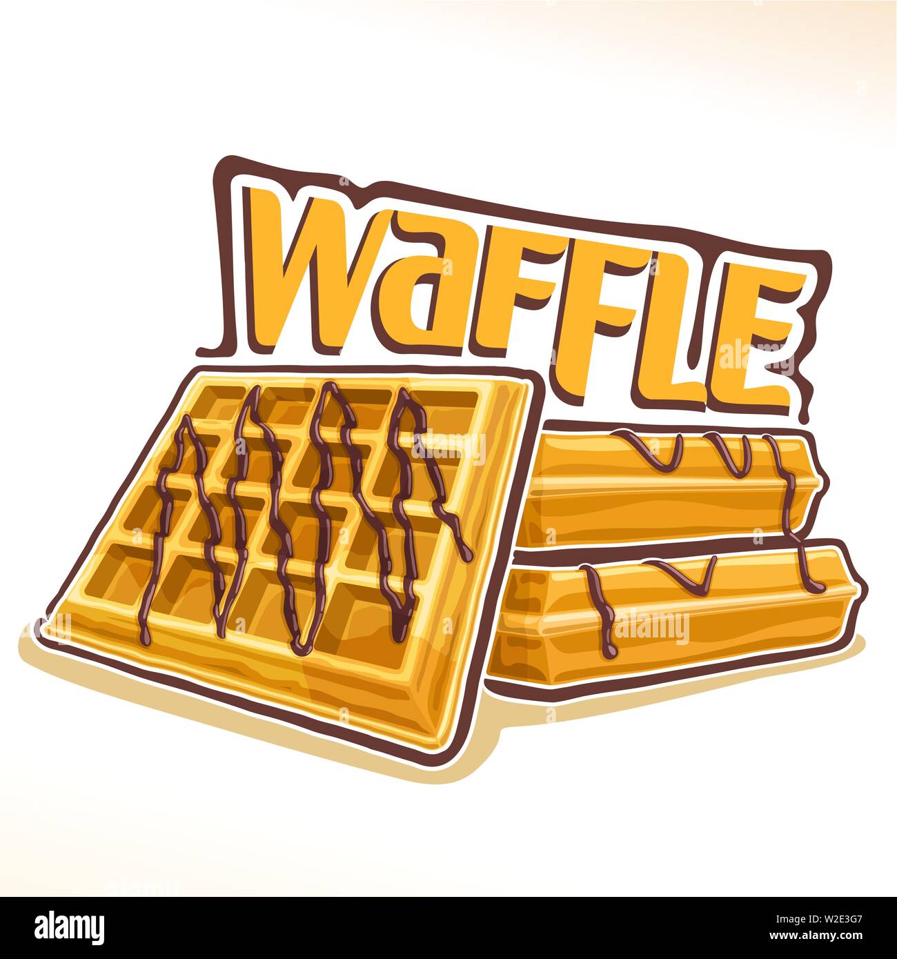 Vector Logo For Belgian Waffle Stock Vector Image Art Alamy