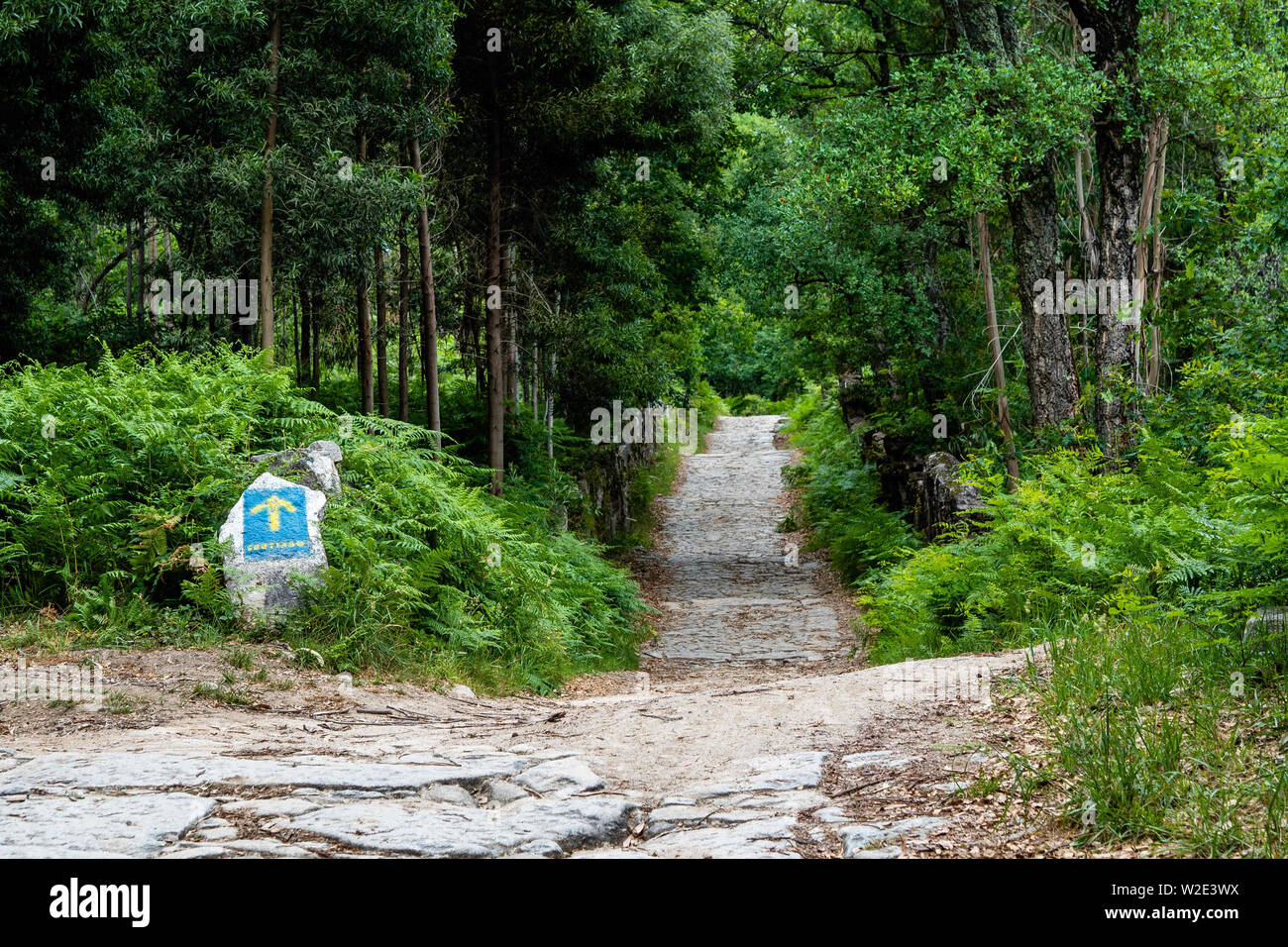 Closer To Porto Porto Portugal 14th June 19 View Of A Roman Road With An Arrow Closer To Porto Porto Portugal 14th June 19 View Of A Roman Road With An Arrow