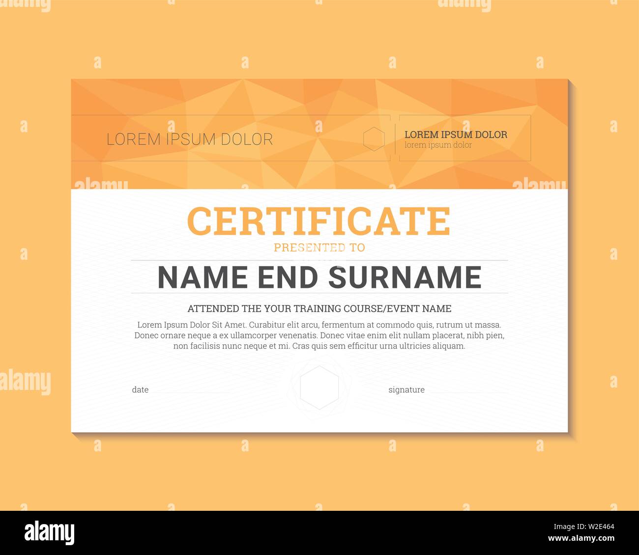 Certificate of Completion. Business document templates. Vector. Stock Vector